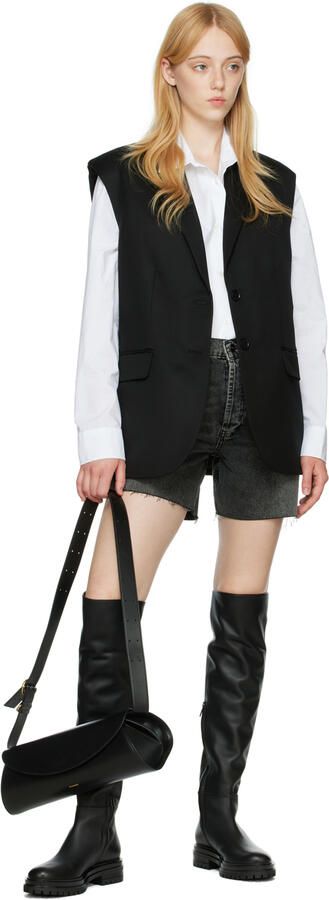 Gianvito Rossi Black Leather Quinn Tall Boots - Picture 4