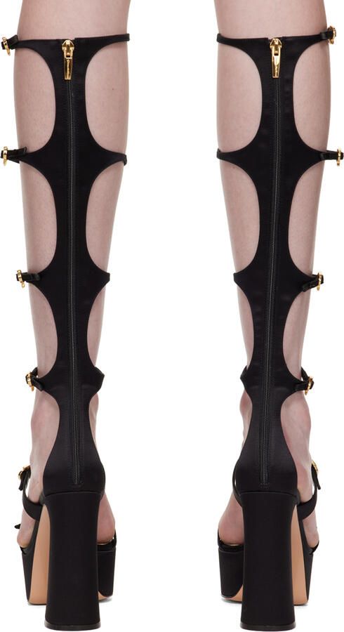 Gianvito Rossi Black Maddy Gladiator Heeled Sandals - Picture 5