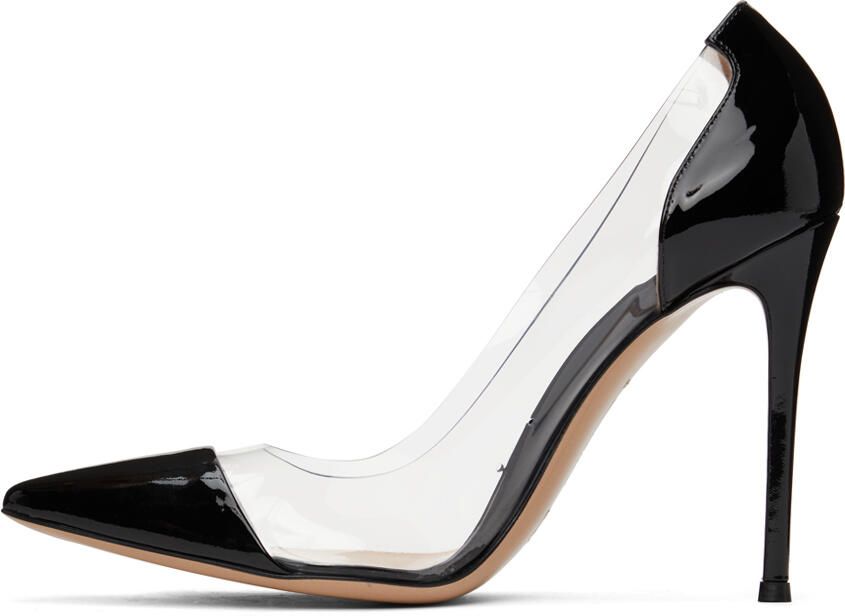 Gianvito Rossi Black Patent Plexi 105 Heels - Picture 3
