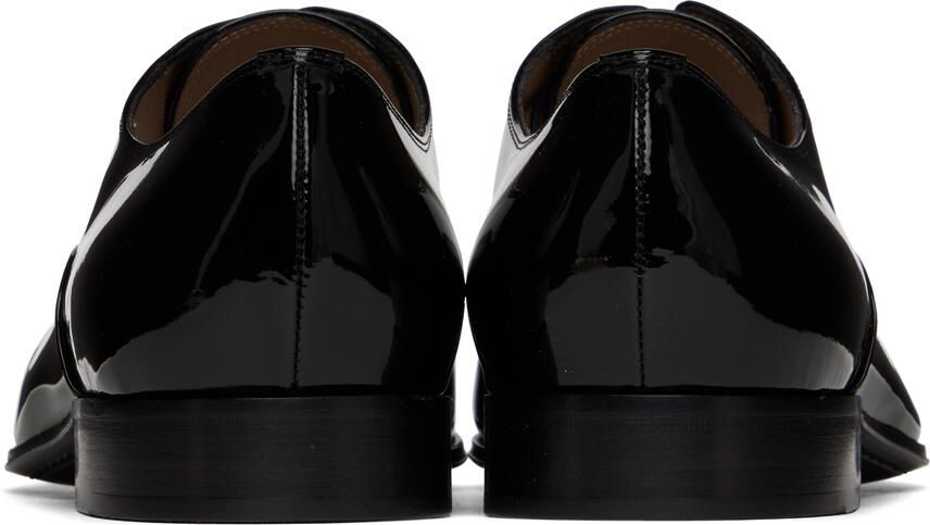 Gianvito Rossi Black Patent Vittorio Vernice Lace-Up Derbys