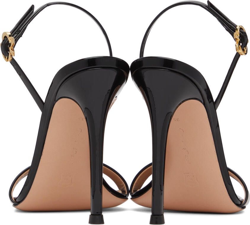 Gianvito Rossi Black Ribbon 105 Heeled Sandals