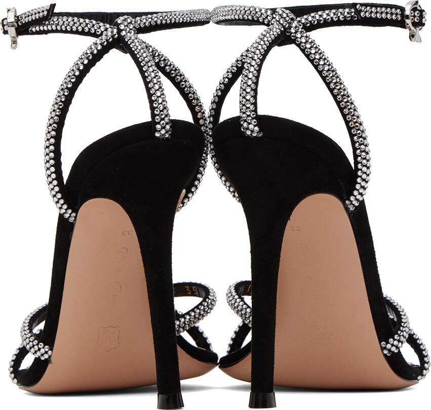 Gianvito Rossi Black Suede Heeled Sandals