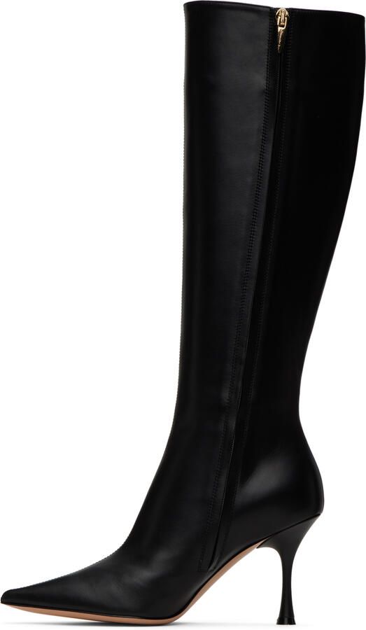 Gianvito Rossi Black Vitello 85 Tall Boots