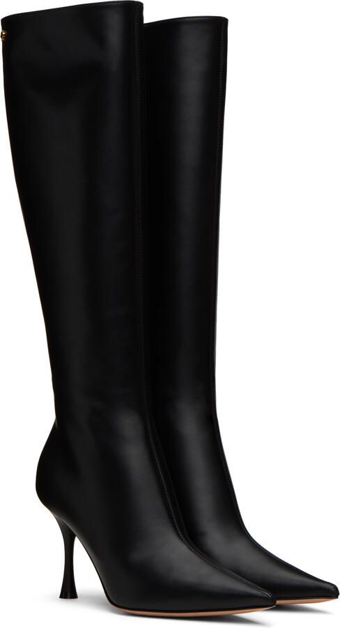 Gianvito Rossi Black Vitello 85 Tall Boots - Picture 3