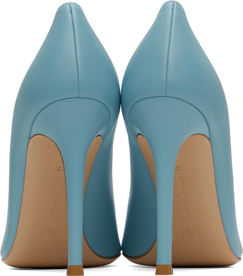 Gianvito Rossi Blue Gianvito 105 Heels - Picture 5
