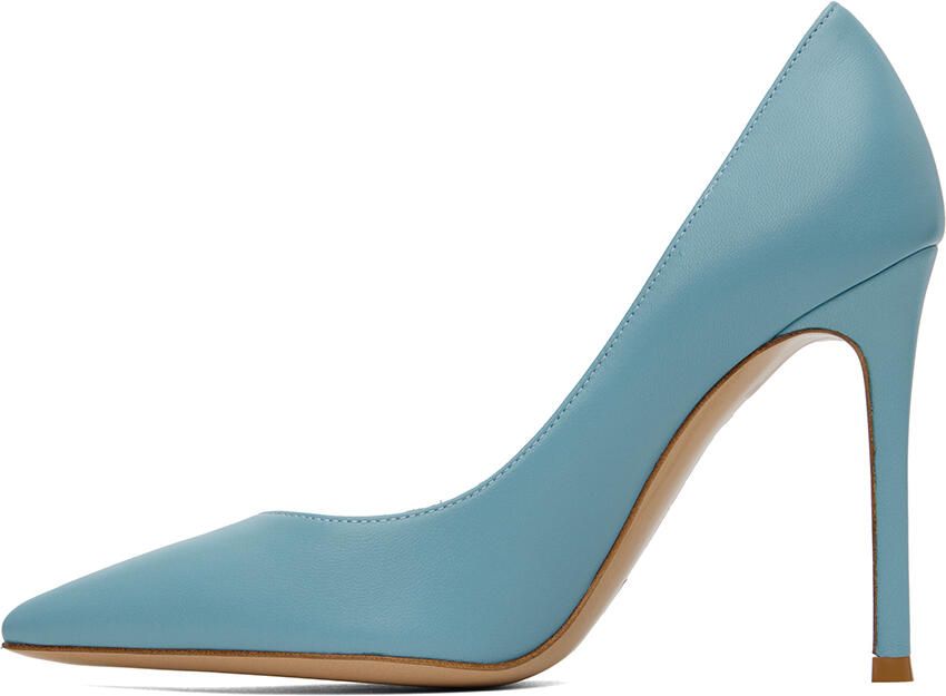 Gianvito Rossi Blue Gianvito 105 Heels - Picture 3