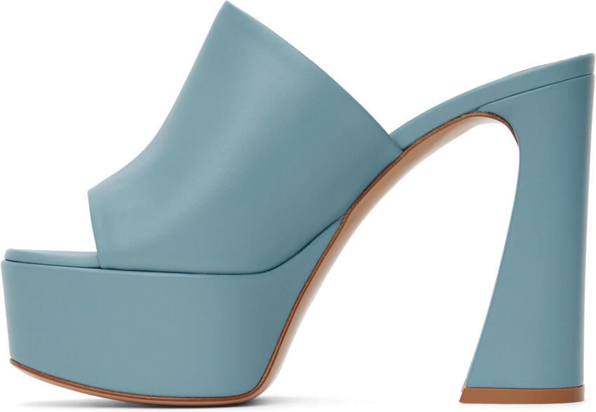 Gianvito Rossi Blue Holly Mule Sandals - Picture 3