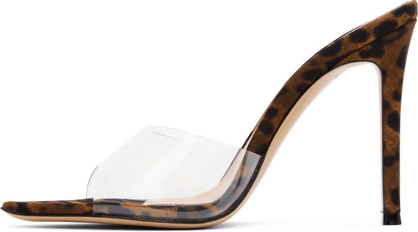 Gianvito Rossi Brown Elle 85 Mules - Picture 3