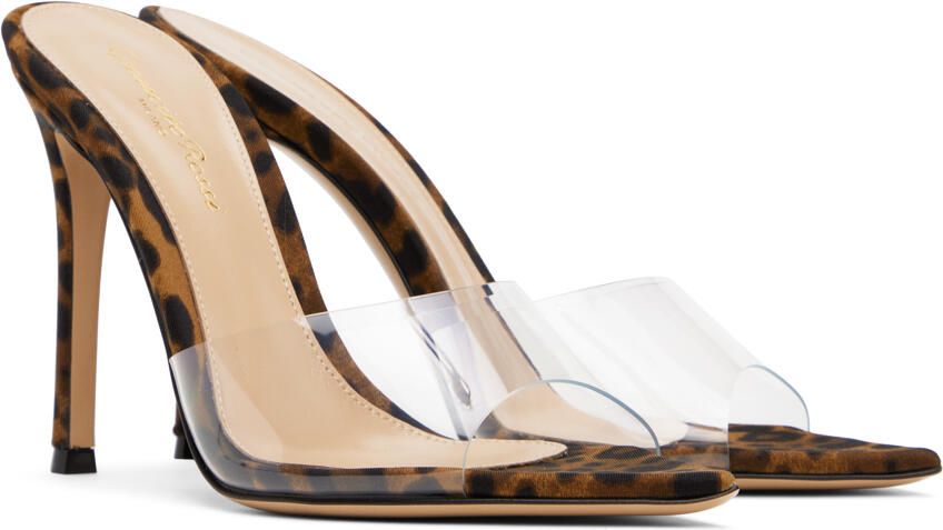 Gianvito Rossi Brown Elle 85 Mules - Picture 2