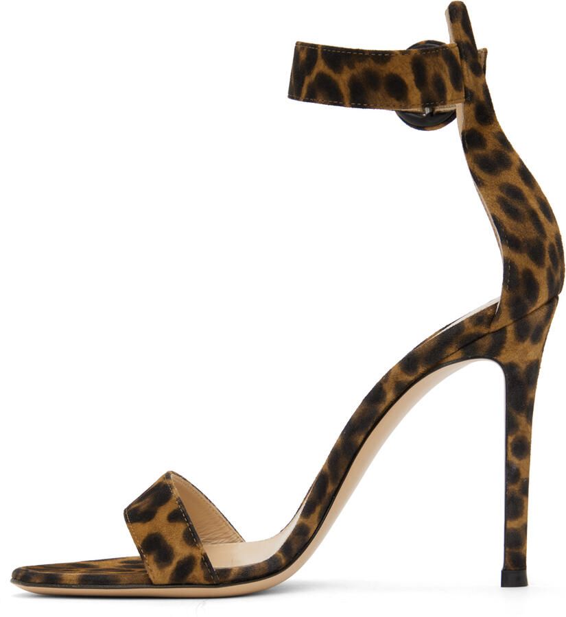 Gianvito Rossi Brown Portofino Heeled Sandals - Picture 3