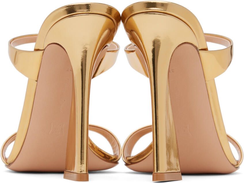 Gianvito Rossi Gold Aura Heeled Sandals - Picture 2