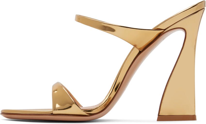 Gianvito Rossi Gold Aura Heeled Sandals - Picture 3