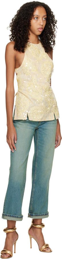 Gianvito Rossi Gold Bijoux Heeled Sandals - Picture 4