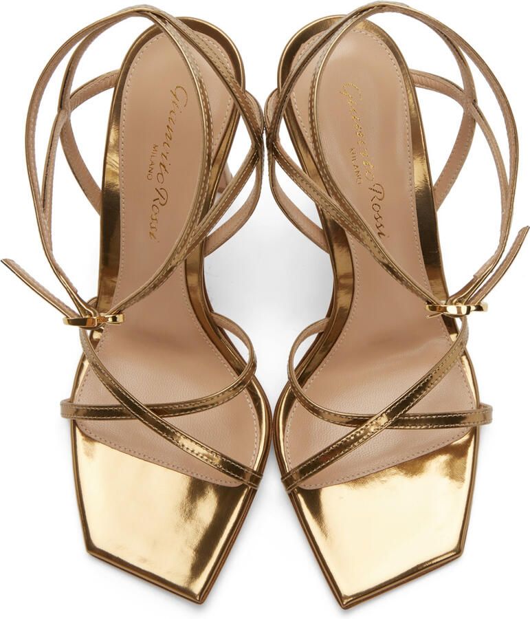 Gianvito Rossi Gold Georgina 105 Heeled Sandals - Picture 2