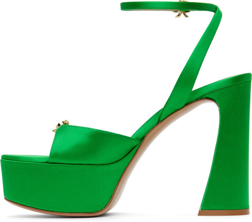 Gianvito Rossi Green Maddy Platform Sandals - Picture 3