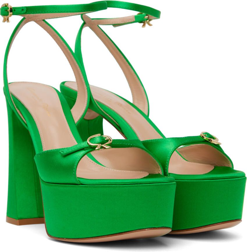 Gianvito Rossi Green Maddy Platform Sandals
