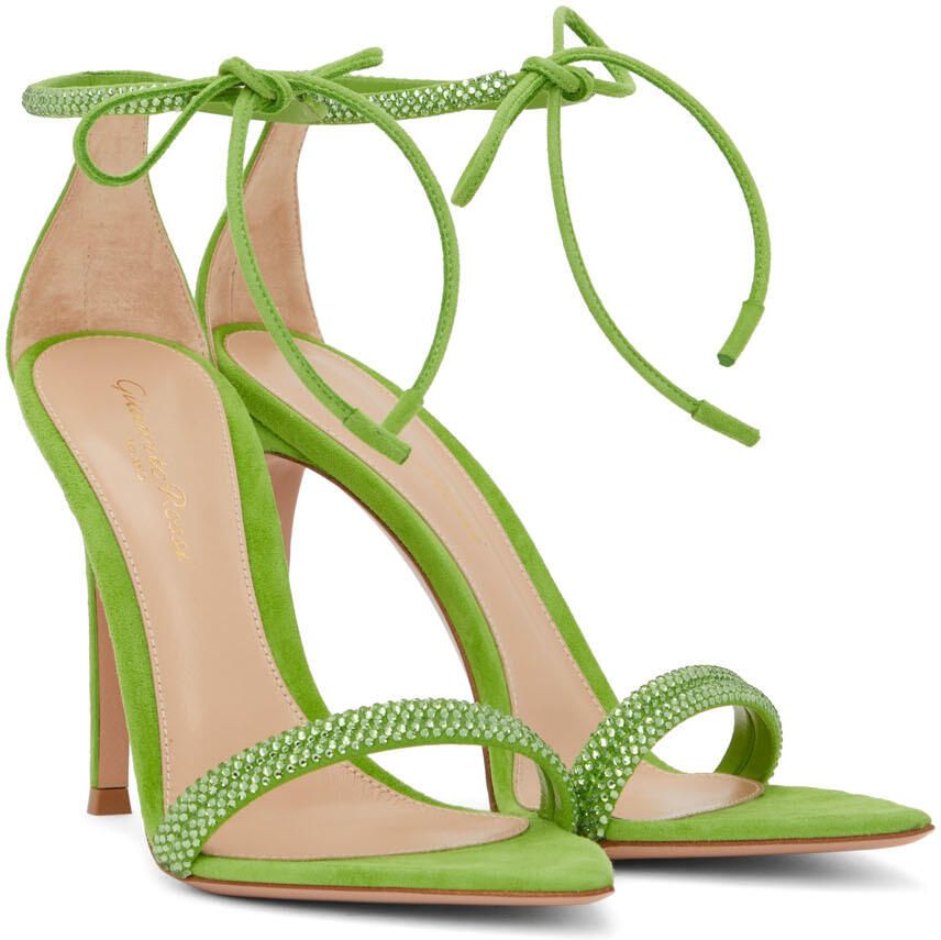 Gianvito Rossi Green Montecarlo Heeled Sandals - Picture 2