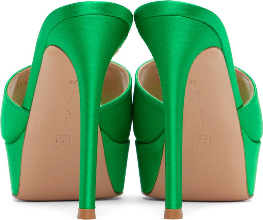 Gianvito Rossi Green Platform Heeled Sandals