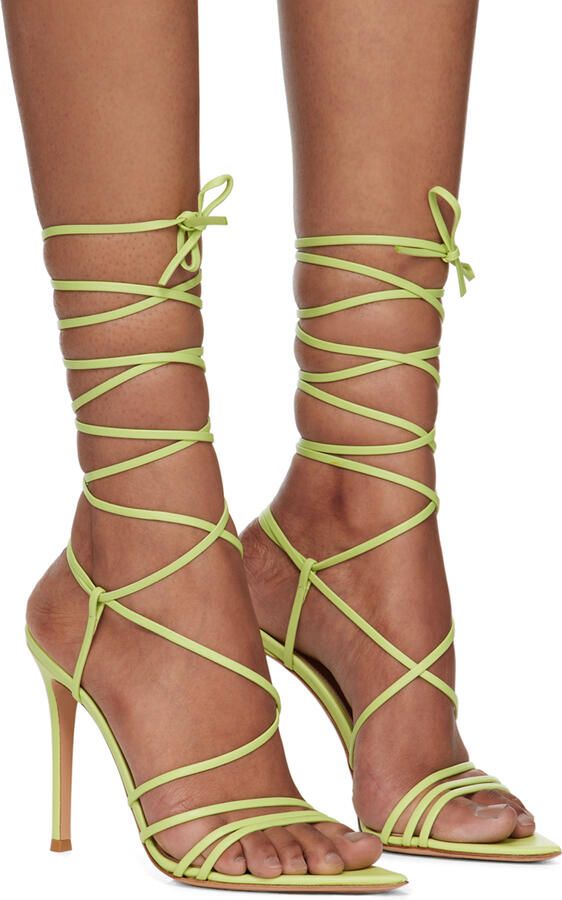 Gianvito Rossi Green Wrap Sandals