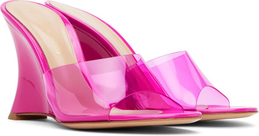 Gianvito Rossi Pink Futura Mules - Picture 2