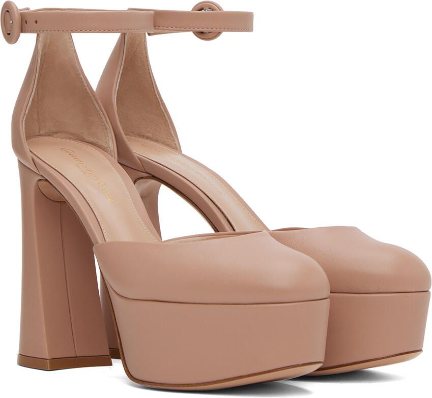 Gianvito Rossi Pink Holly D'Orsay Heels - Picture 2