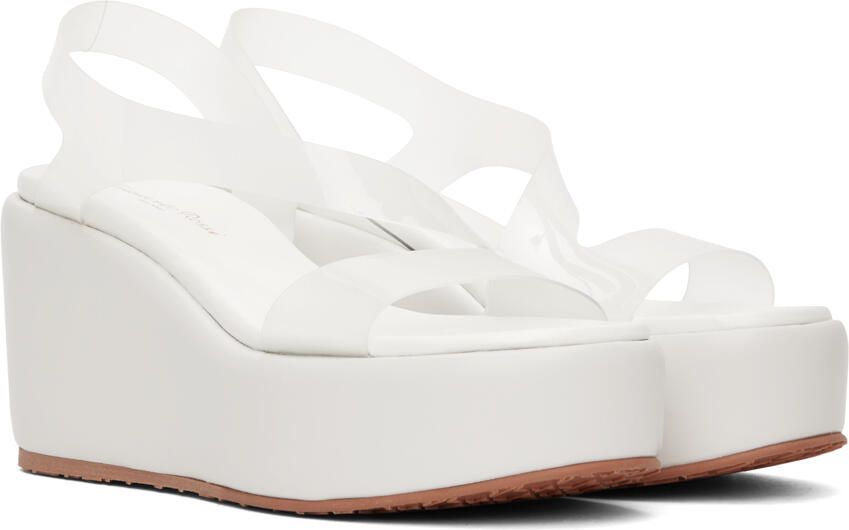 Gianvito Rossi Pink Metropolis 45 Wedge Sandals - Picture 4