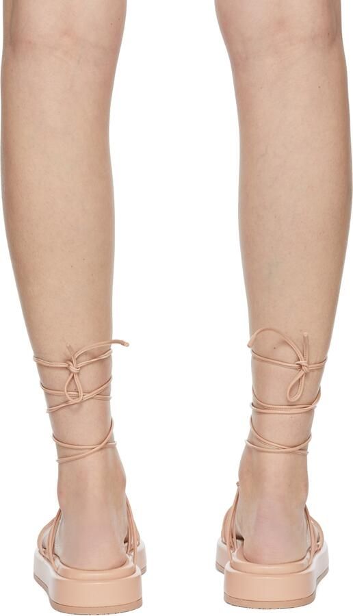 Gianvito Rossi Pink Minas Flatform Sandals