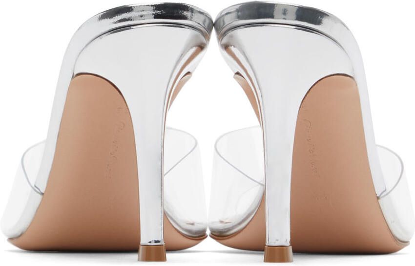 Gianvito Rossi Silver Elle Heeled Sandals