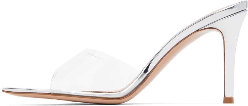 Gianvito Rossi Silver Elle Heeled Sandals - Picture 3