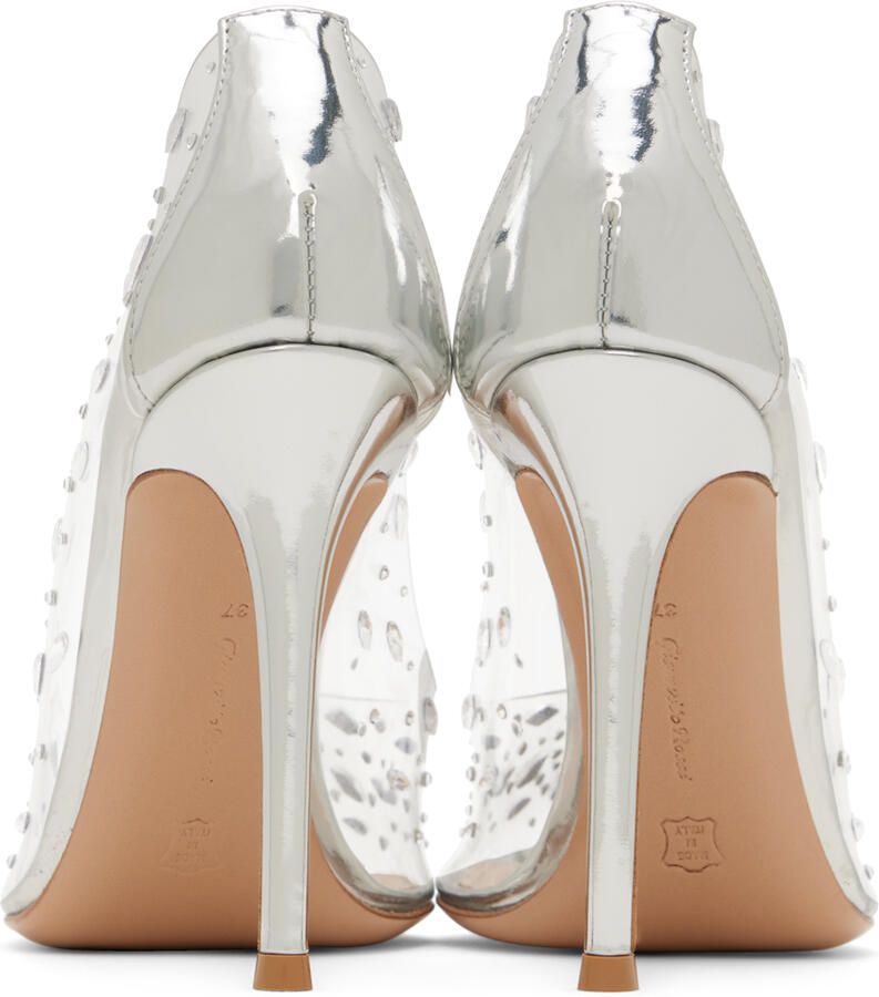 Gianvito Rossi Silver Halley Heels