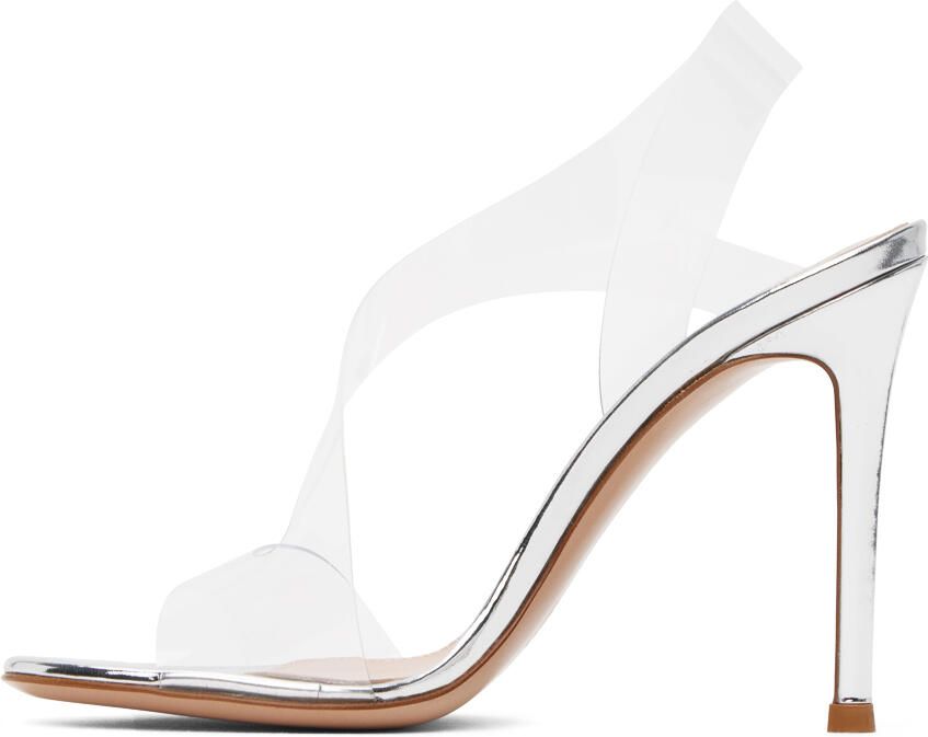 Gianvito Rossi Silver Metropolis Heeled Sandals - Picture 3