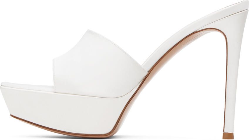 Gianvito Rossi SSENSE Exclusive White Heeled Sandals - Picture 3