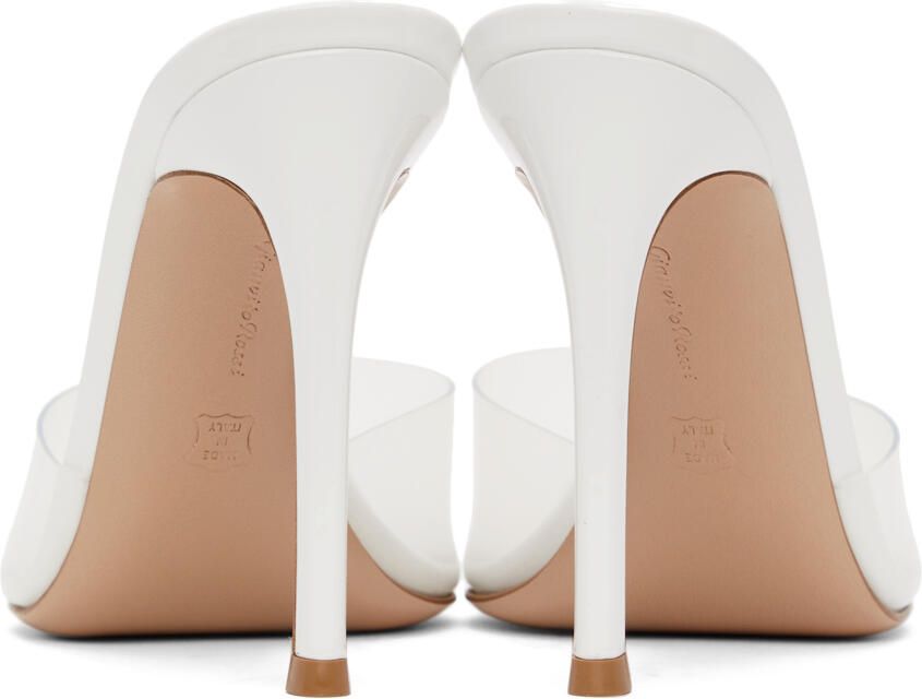 Gianvito Rossi White Elle 105 Heeled Sandals