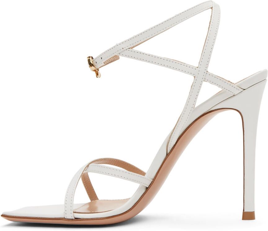 Gianvito Rossi White Georgina 105 Heeled Sandals - Picture 3