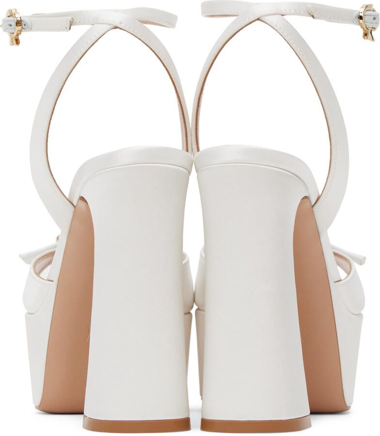 Gianvito Rossi White Maddy Heeled Sandals