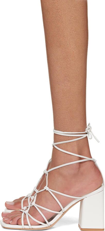 Gianvito Rossi White Minas Heeled Sandals - Picture 3