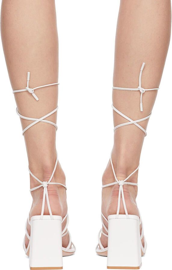 Gianvito Rossi White Nappa Minas Heeled Sandals