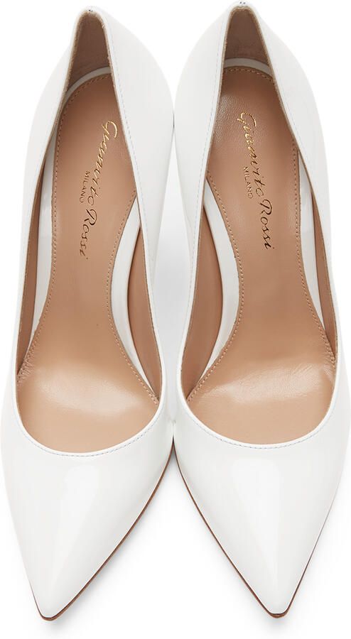 Gianvito Rossi White Patent Gianvito Pumps - Picture 2