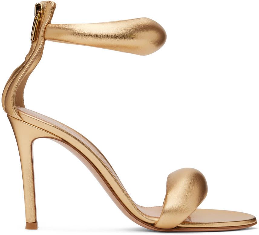 Gianvito Rossi Gold Bijoux Heeled Sandals - Picture 5