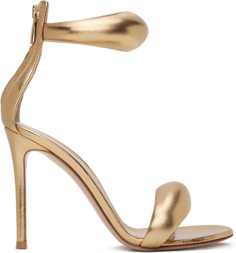 Gianvito Rossi Gold Bijoux Heeled Sandals - Picture 5