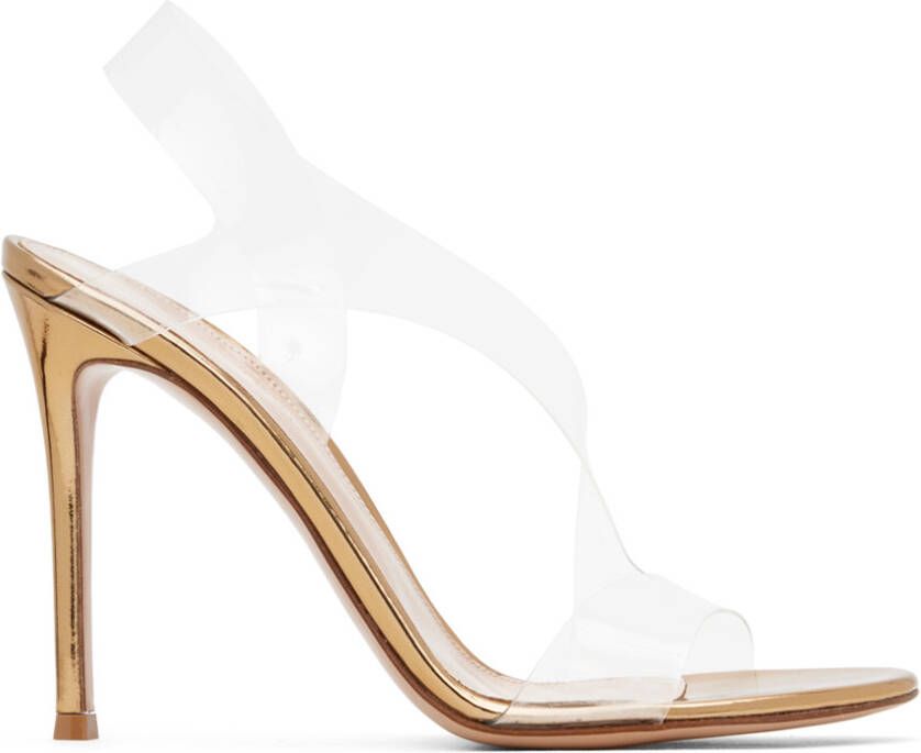 Gianvito Rossi Gold Metropolis Heeled Sandals - Picture 3