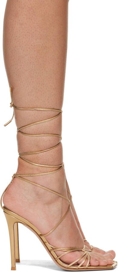 Gianvito Rossi Gold Sylvie Heeled Sandals