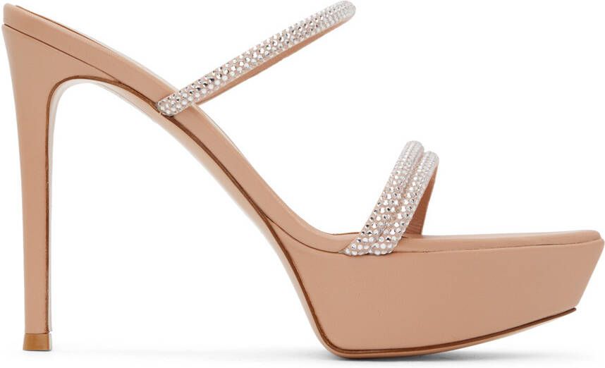 Gianvito Rossi Pink Cannes Platform Heeled Sandals