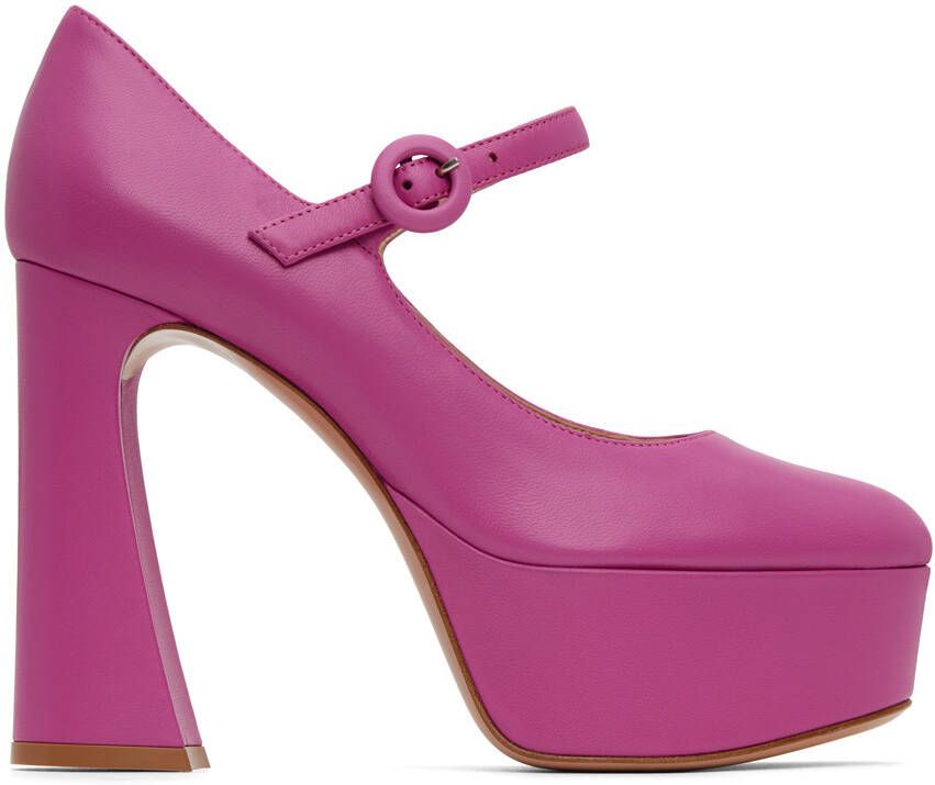 Gianvito Rossi Pink Mary Jane Heels