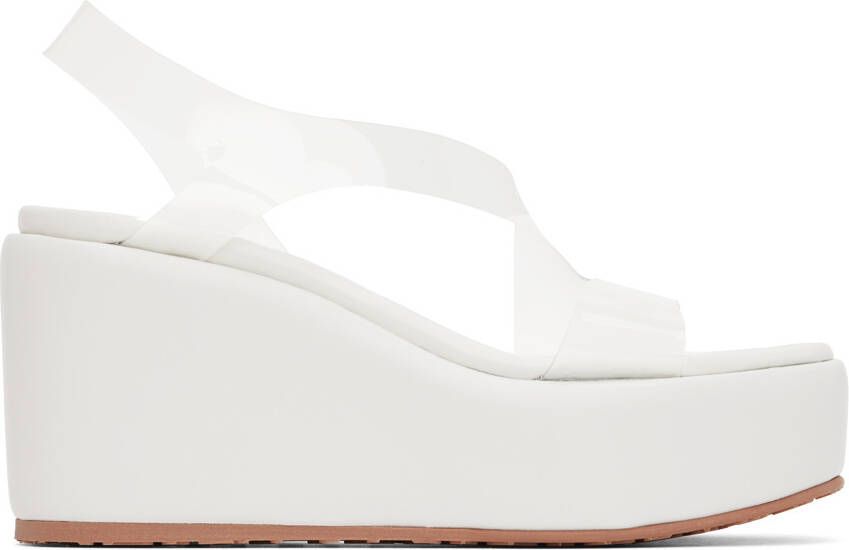 Gianvito Rossi Pink Metropolis 45 Wedge Sandals - Picture 2