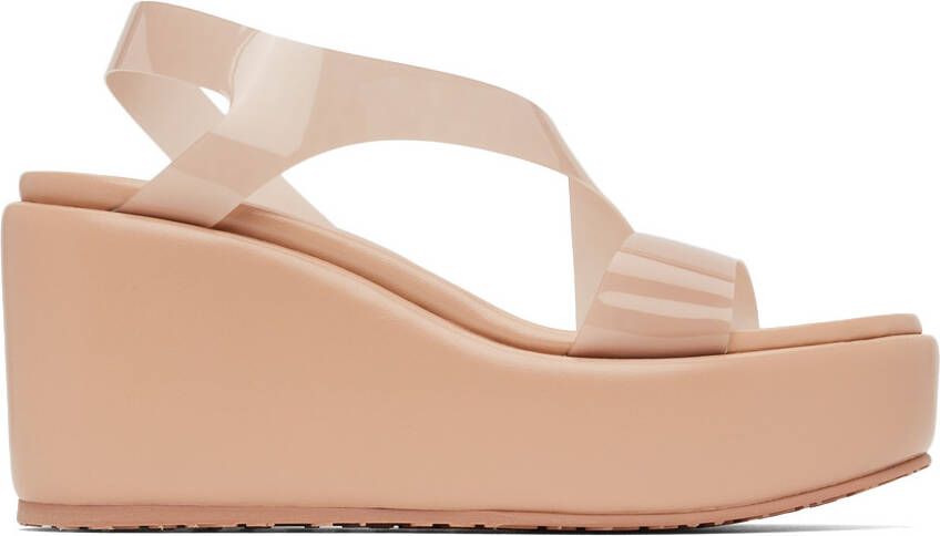 Gianvito Rossi Pink Metropolis 45 Wedge Sandals - Picture 4