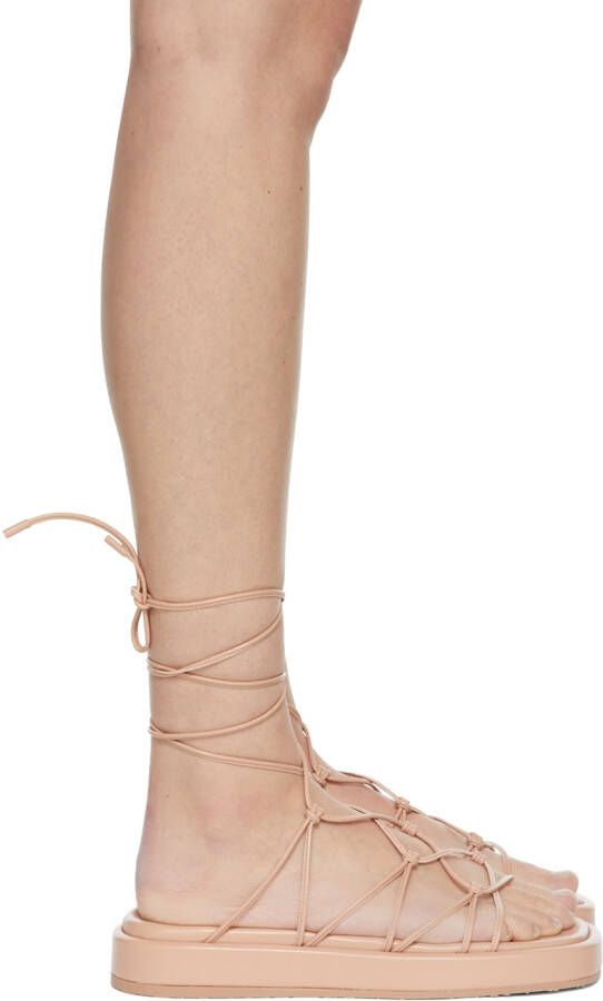 Gianvito Rossi Pink Minas Flatform Sandals - Picture 5