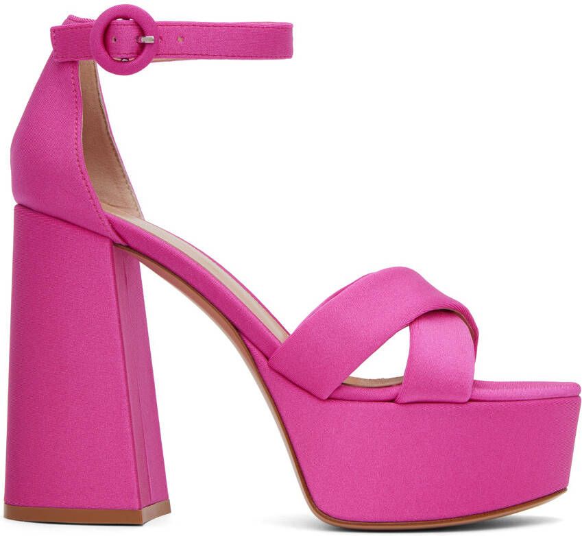 Gianvito Rossi Pink Sheridan Heeled Sandals
