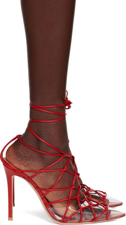 Gianvito Rossi Red Miria Heels - Picture 3