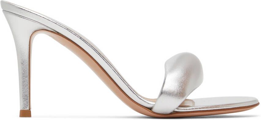 Gianvito Rossi Silver Bijoux 85 Heeled Sandals - Picture 5